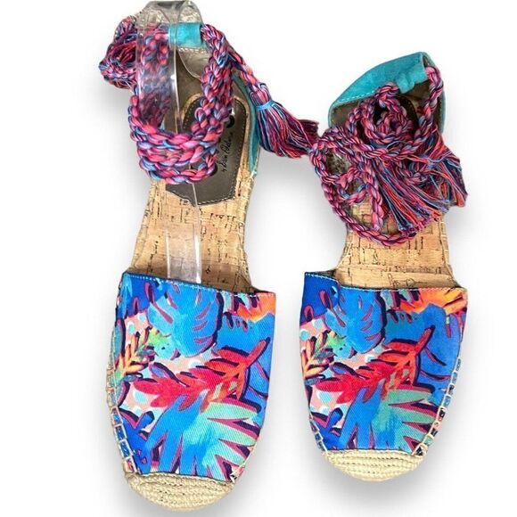 Circus Sam Edelman Lenora Espadrilles Sandals Women's 10 Multicolor Floral Boho - Picture 5 of 16